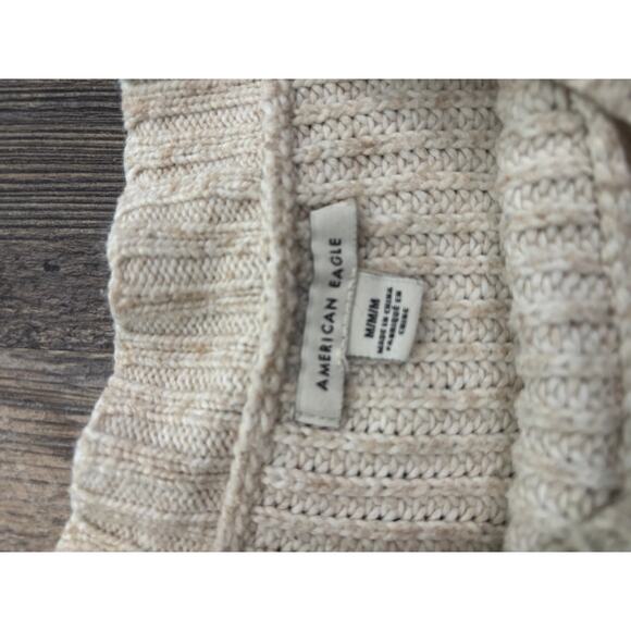 American Eagle Beige Knit Sweater Size Medium - Picture 4 of 5